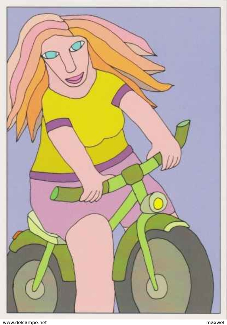 ERGON - Femme à Bicyclette - Vélo - Cyclisme - Illustrateurs - Illustrateur - Ergon