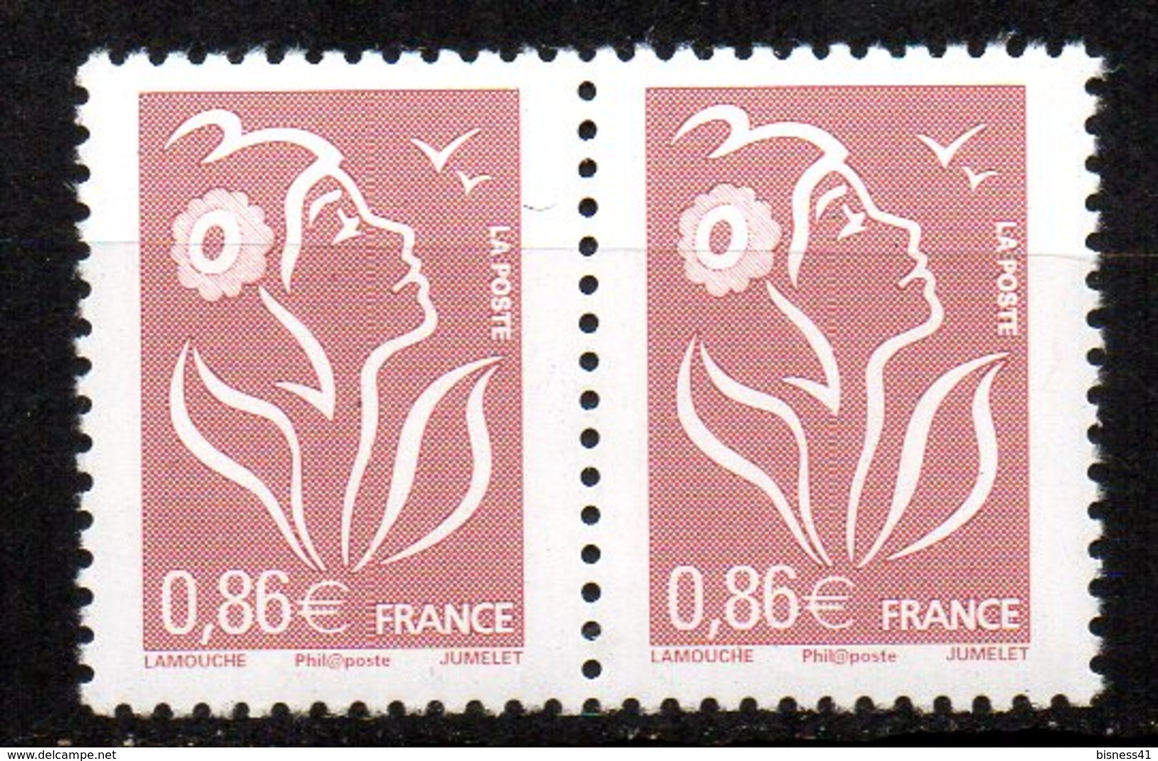 Col12 France Variété Marianne Lamouche  N° 3969 / 3962  SANS PHOSPHORE En Paire Neuf XX MNH Luxe - Neufs