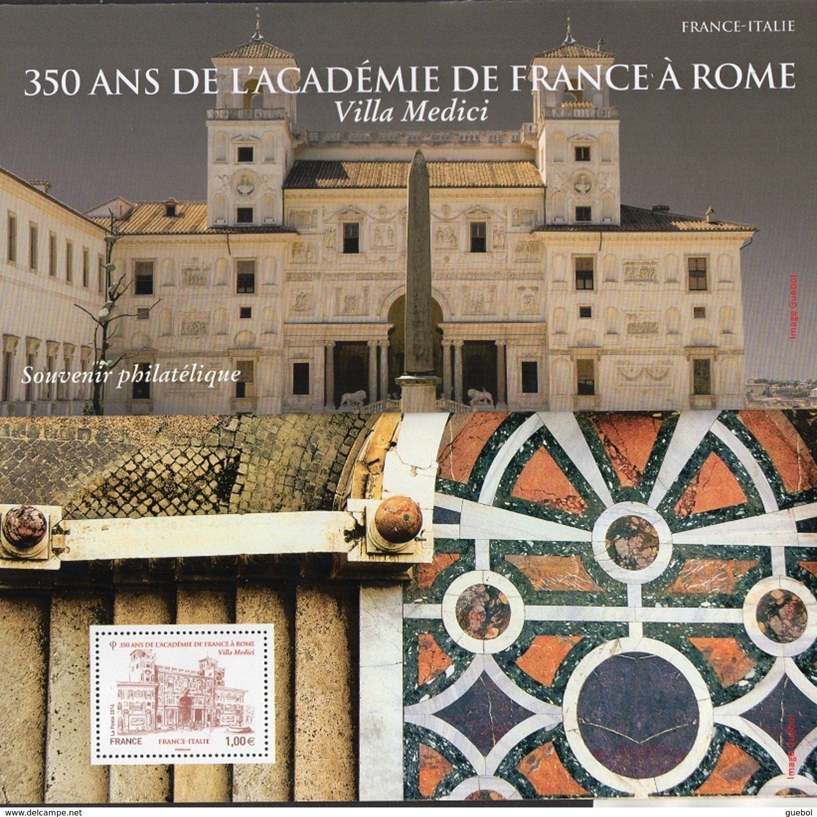 France - Feuillet Bloc Souvenir N° 131 **  Académie De France à Rome (Italie) - Blocs Souvenir