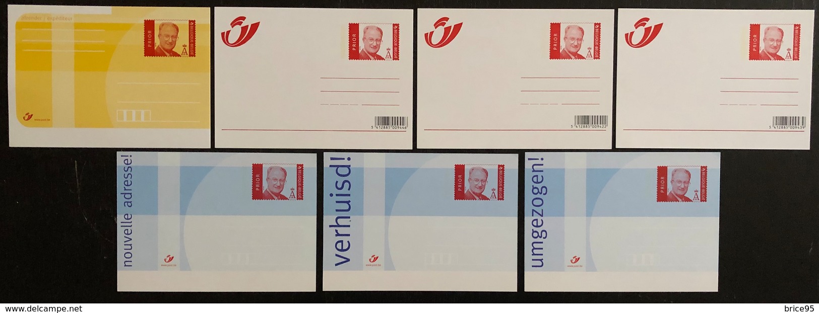 Belgique - Entier Postal - Lot De 7 Cartes - Autres & Non Classés