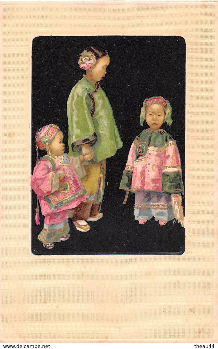 ¤¤  -  CHINE   -  Carte D'Illustrateur   -  Petites Filles    -  ¤¤ - China