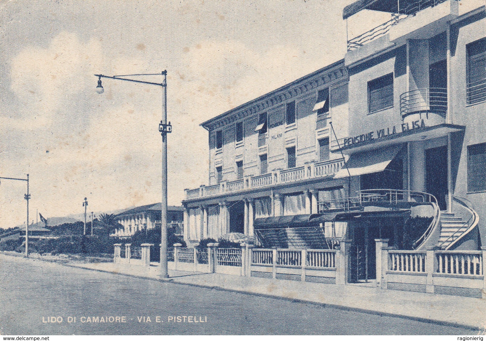 LUCCA - Lido Di Camaiore - Via E.Pistelli - Pensione Villa Elisa - 1950 - Lucca