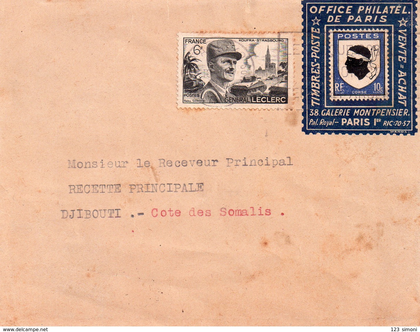 Enveloppe De Correspondance Djibouti  Timbres  N° 815 Et N° 755 - Non Classés