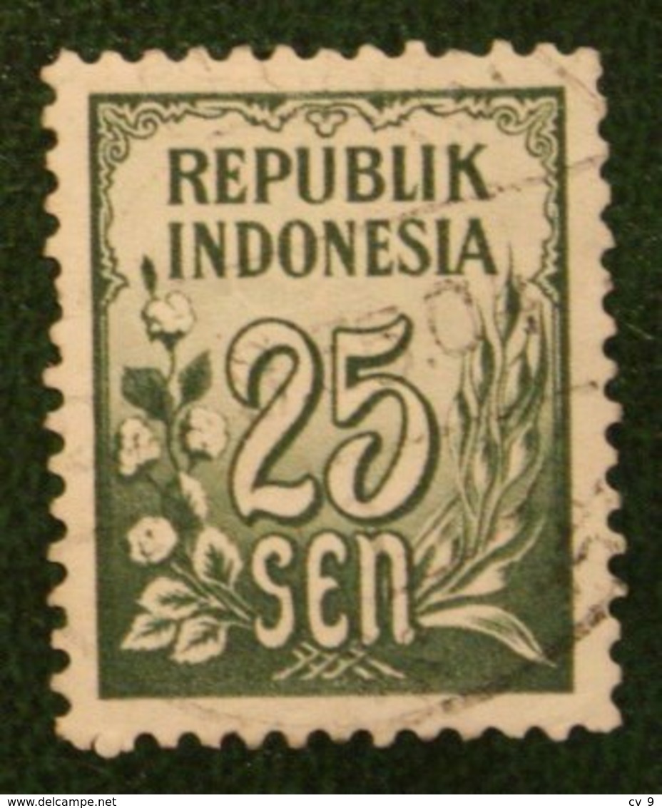 25 Sen Figure Ziffern (Mi 81) 1951 Used Gebruikt Oblitere Indonesie Indonesien Indonesia - Indonesien