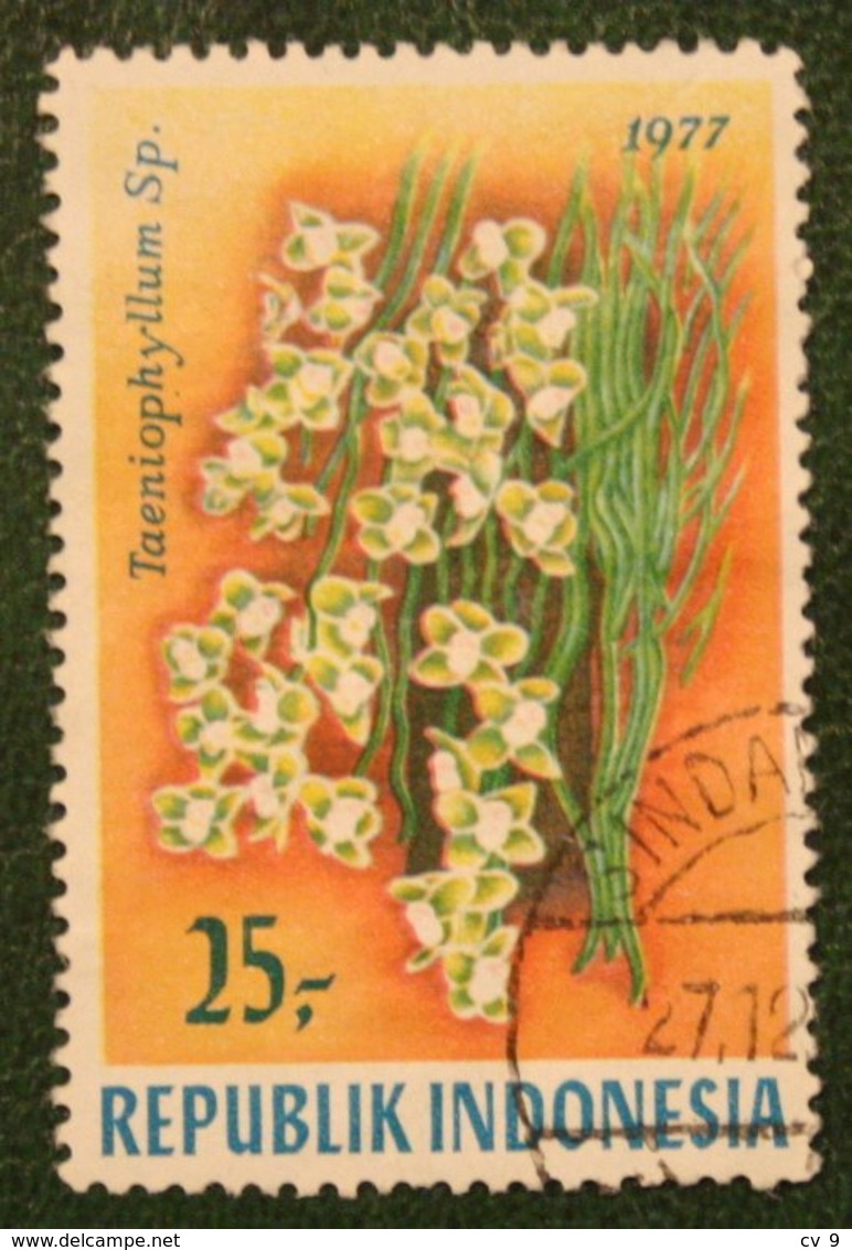 25 R Bloemen Blumen Flores Fleurs, Flower  (Mi 883 YT -) 1977 Used Gebruikt Oblitere Indonesie Indonesien Indonesia - Indonesia