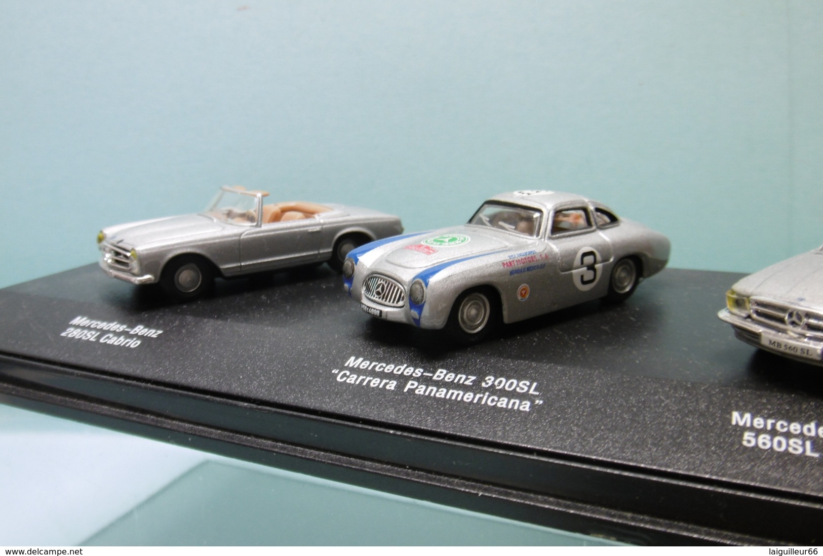 Schuco - Coffret 4 Voitures MERCEDES BENZ 280SL + 300SL Carrera + 560SL + 300SL Gullwing 1/72 - Echelle 1:72