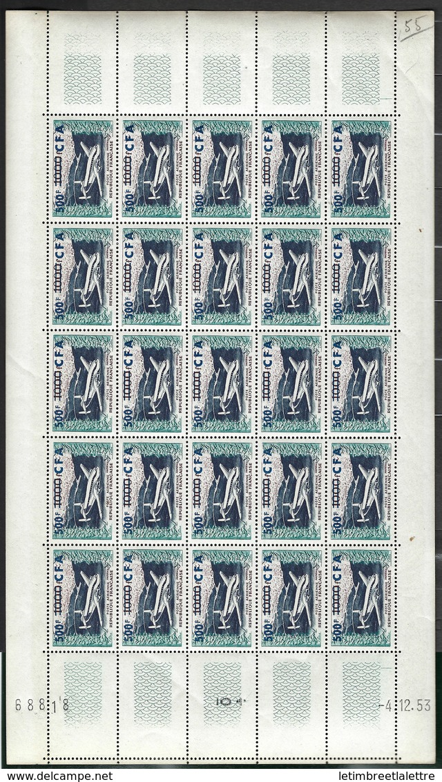 ⭐ Réunion - Poste Aérienne - YT N° 55 ** ( La Feuille ) - Neuf Sans Charnière - 1954 ⭐ - Poste Aérienne