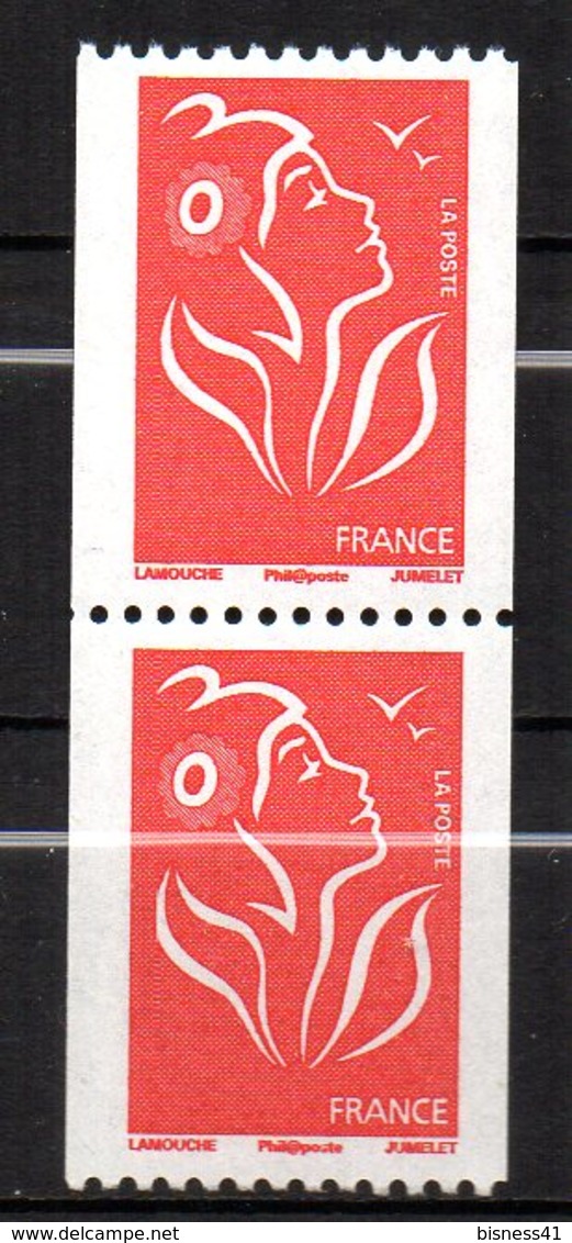 Col12 France Variété Marianne Lamouche  N° 37432A / R3958  2 Demi Bande Pho  Neuf XX MNH Luxe - Neufs