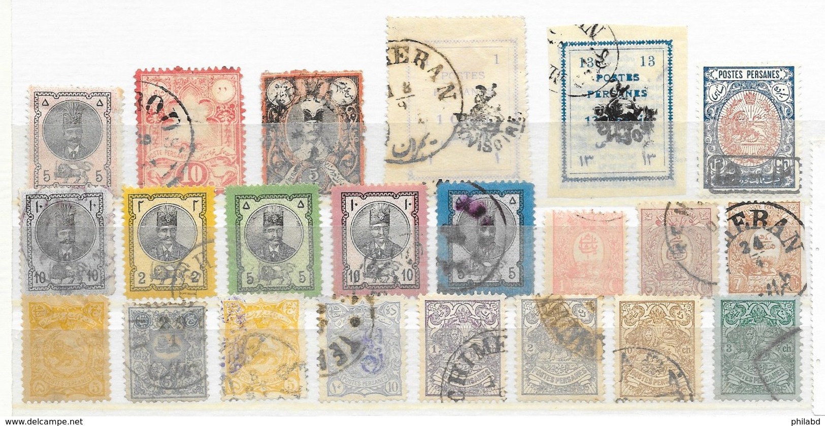 Iran (Perse) Classiques Lot De 22 Tp 1876-1909 - Iran