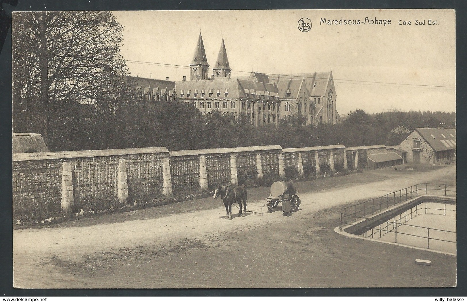 +++ CPA - MAREDSOUS - Abbaye - Côté Sud-est - Attelage - Nels   // - Anhée