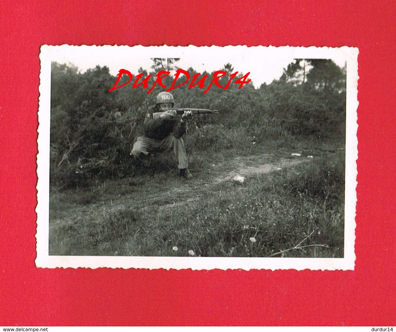 1 Photo ... Morbihan Camp De MEUCON ? Militaire Fusil - Guerre, Militaire