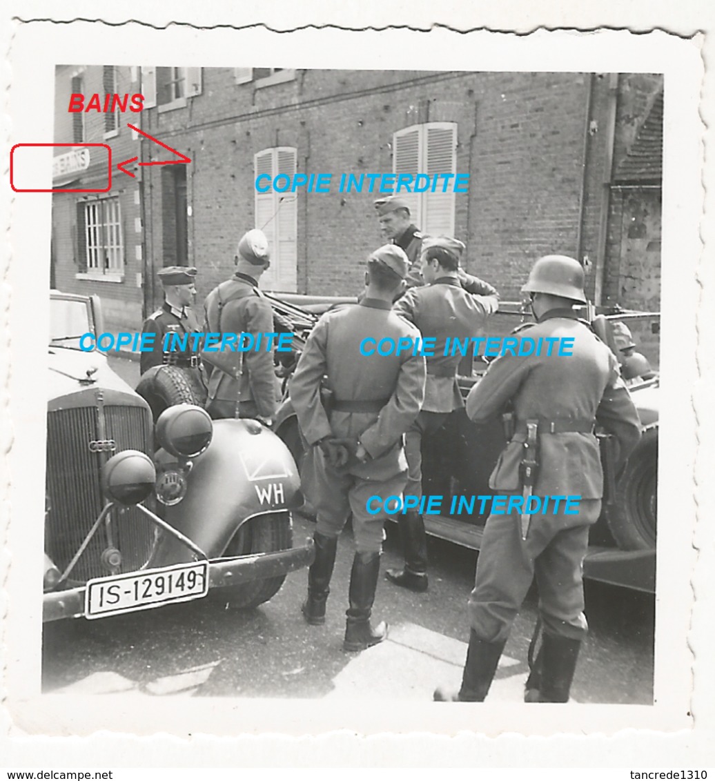 WW2 PHOTO ORIGINALE Soldats Allemands à SAINT VALERY EN CAUX Ou SUR SOMME ?? 1940 (lire) - 1939-45