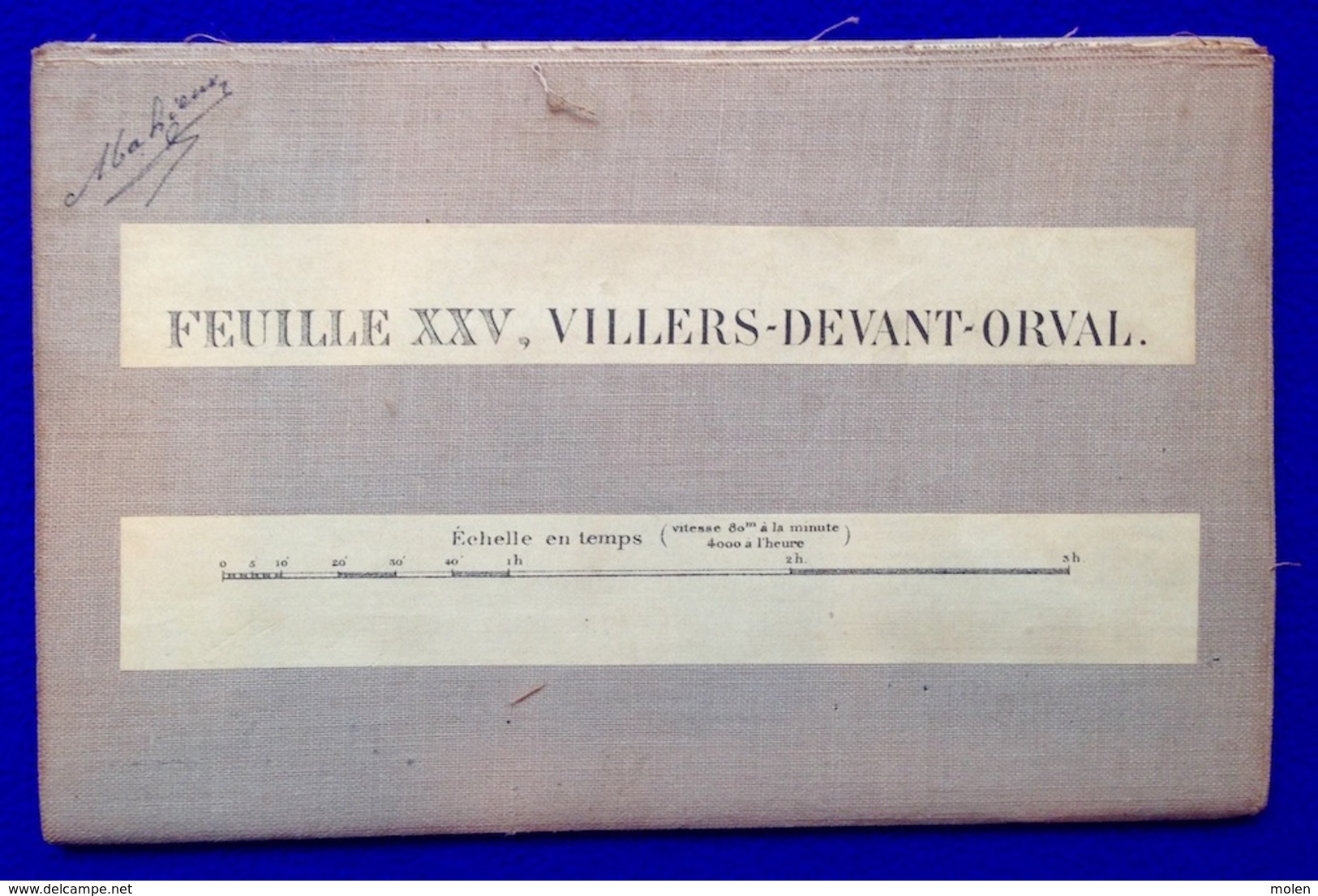 Ca1880 CARTE ETAT MAJOR TOILE XXV VILLERS-DEVANT-ORVAL Florenville CARIGNAN MOUZON VENDRESSE BEAUMONT STENAY DUN S892 - Sonstige & Ohne Zuordnung