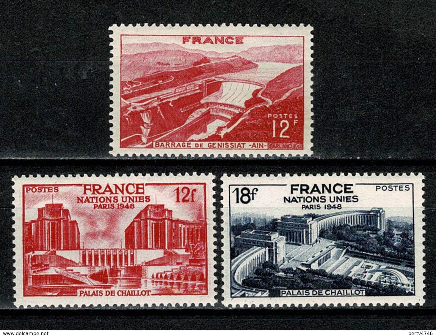 France 1948 Yv 817*, 818/819* MH (2 Scans) - Unused Stamps