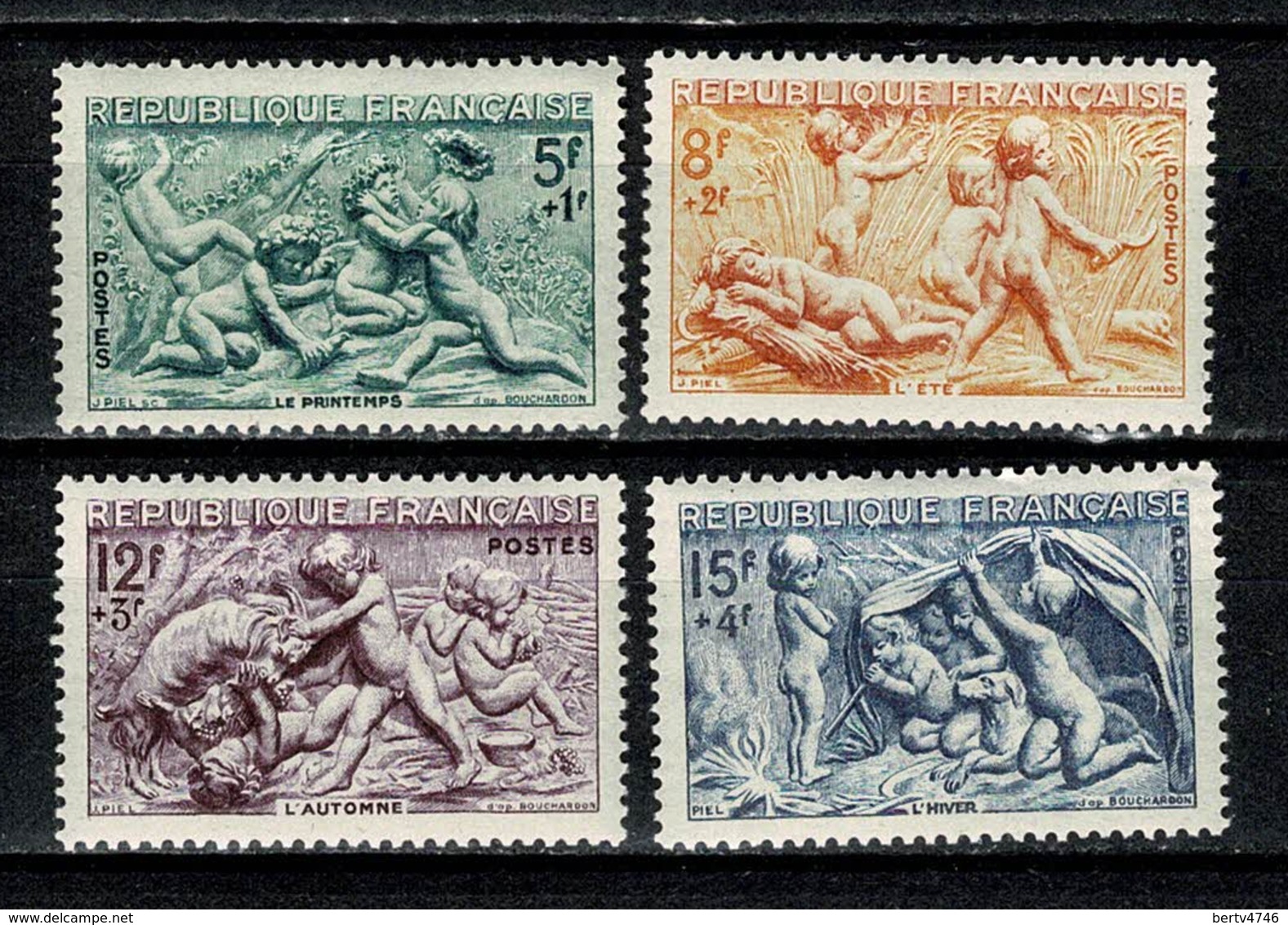 France 1949 Yv 859/862* MH (2 Scans) - Neufs