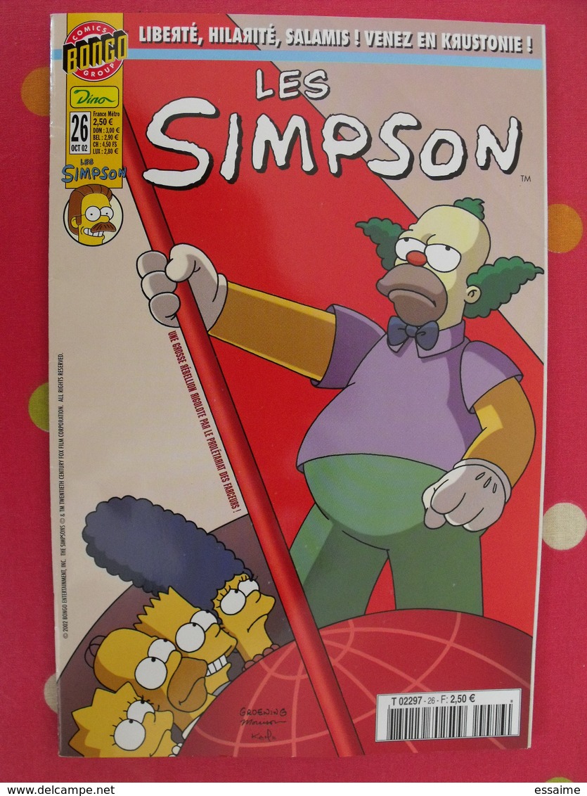 Lot De 6 Magazines BD Les Simpson + Cadeaux. Comix Bongo Group - Autre Magazines