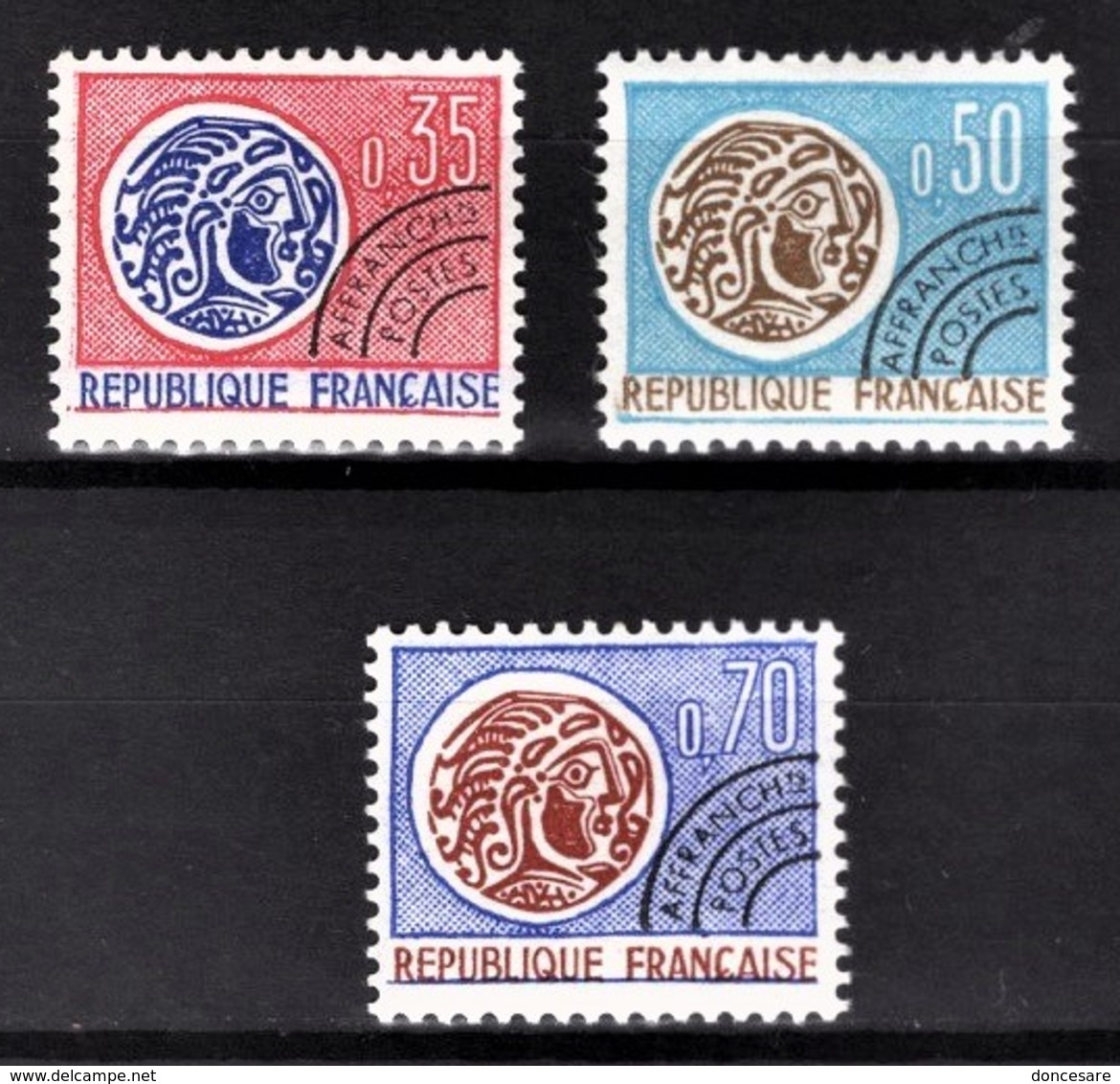 FRANCE  1964 / 1976 - SERIE Y.T. N° 127 A 129 - 3 PREO NEUFS** - 1964-1988