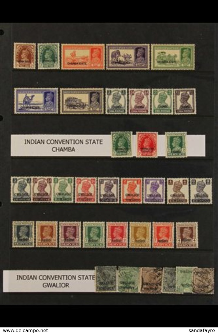 INDIA & STATES Mostly Mint KGVI Collection, We See Ranges Of Convention States From Chamba, Gwalior, Jind, Nabha, Patial - Otros & Sin Clasificación