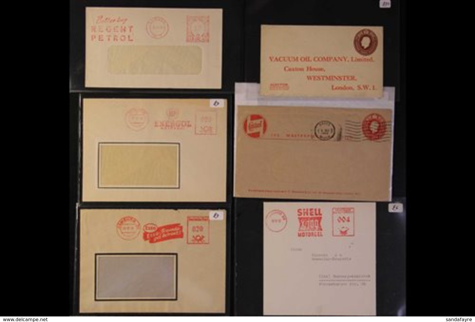 OIL INDUSTRY METER MAIL, ADVERTISING ENVELOPES & POSTCARDS - Each With A Petroleum Company Name Or Theme Related To The  - Non Classés