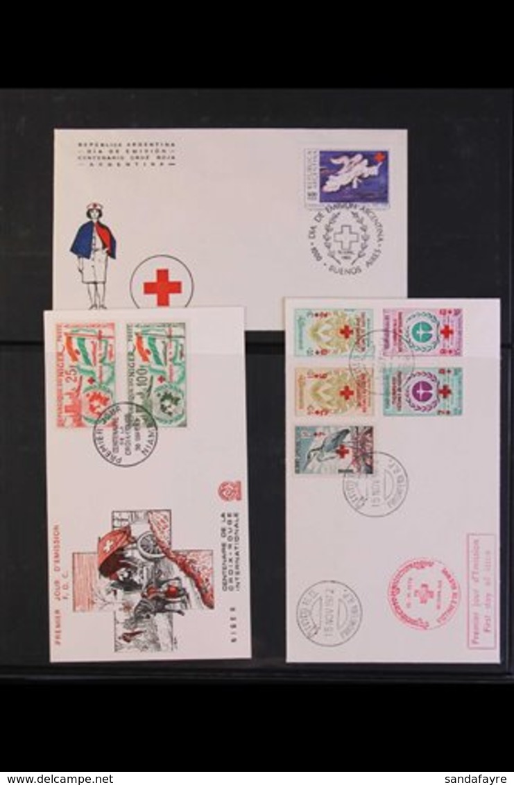 RED CROSS 1950's-2000's FIRST DAY COVERS COLLECTION. An Attractive All World, Collection Of Illustrated Unaddressed FDC  - Ohne Zuordnung