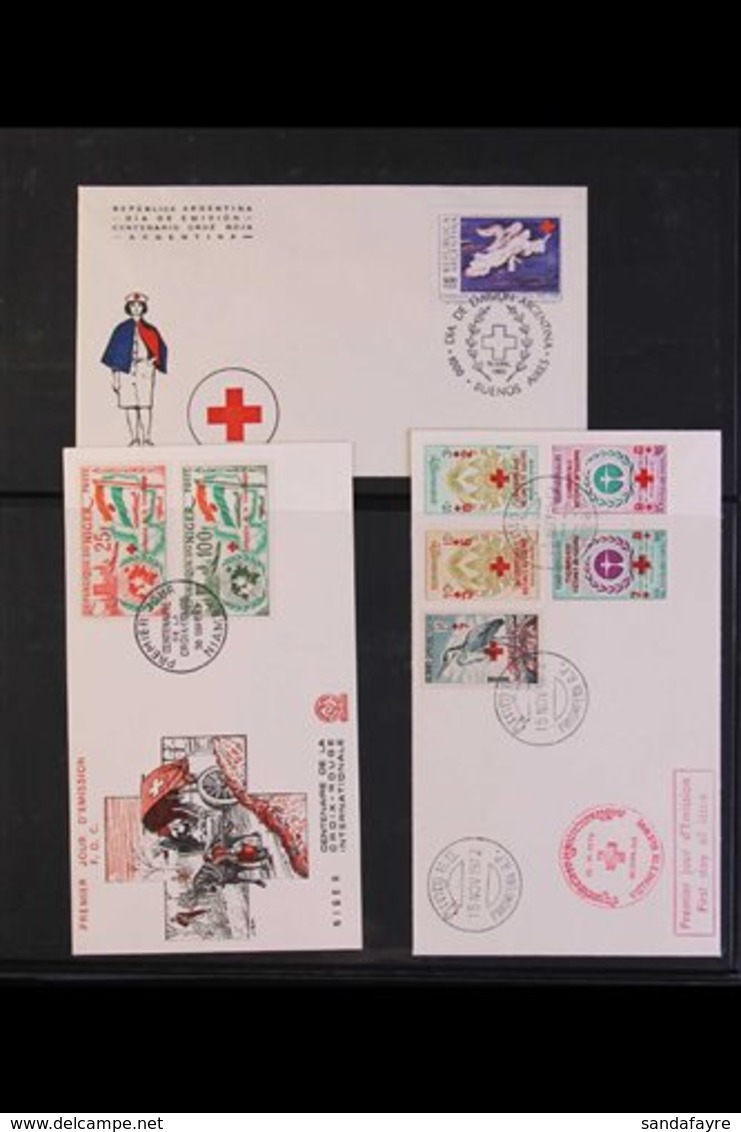 RED CROSS 1950's-2000's FIRST DAY COVERS COLLECTION. An Attractive All World, Collection Of Illustrated Unaddressed FDC  - Non Classés