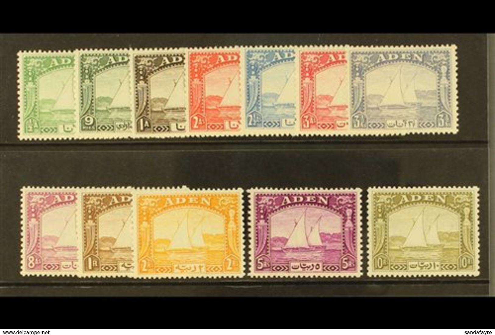 1937 Dhow Set Complete, SG 1/12, Superb Mint Og. Exceptionally Fresh And Well Centered For This Issue. (12 Stamps) For M - Aden (1854-1963)