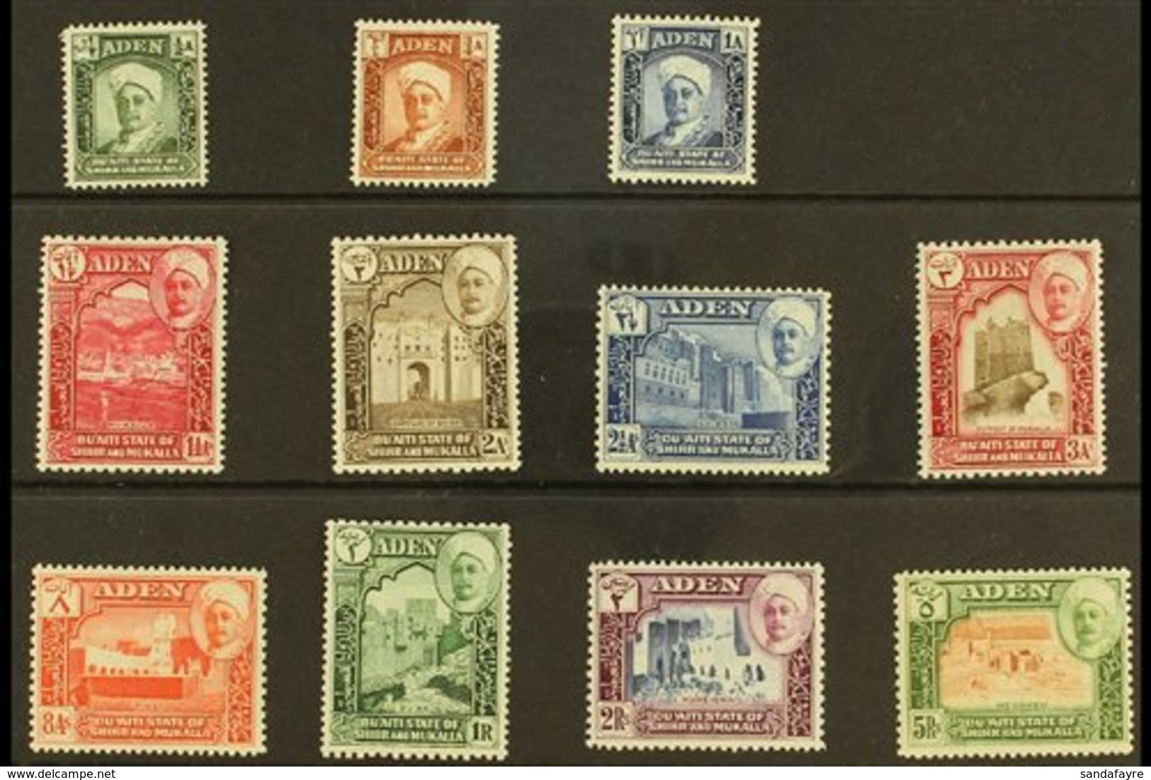 HADHRAMAUT 1942-46 "Shihr & Mukalla" Set, SG 1/11, Never Hinged Mint (11 Stamps) For More Images, Please Visit Http://ww - Aden (1854-1963)