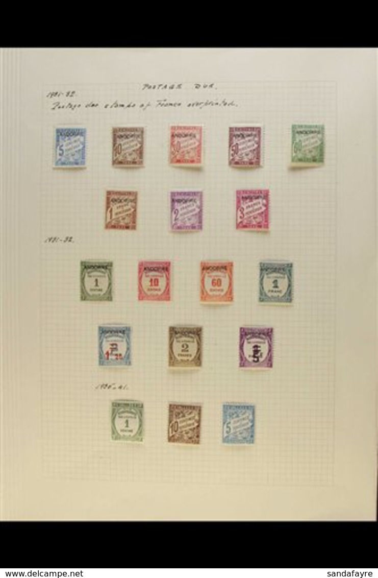 FRENCH POSTAGE DUES 1931-50 MINT COLLECTION Incl. 1931-2 Overprinted Set, Scarce 1931-2 Ovpts & Surcharges Due Set, Plus - Sonstige & Ohne Zuordnung