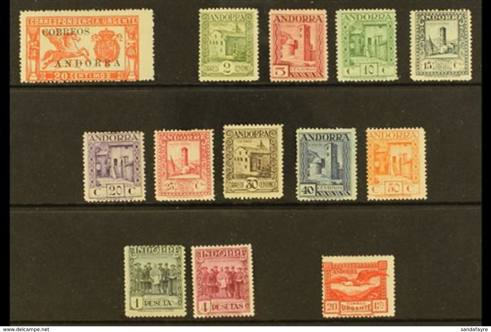 SPANISH 1928-9 MINT RANGE Incl. 1928 20c Red (without Figures On Reverse) Express Letter Stamp, 1929 Perf.14 Definitives - Other & Unclassified