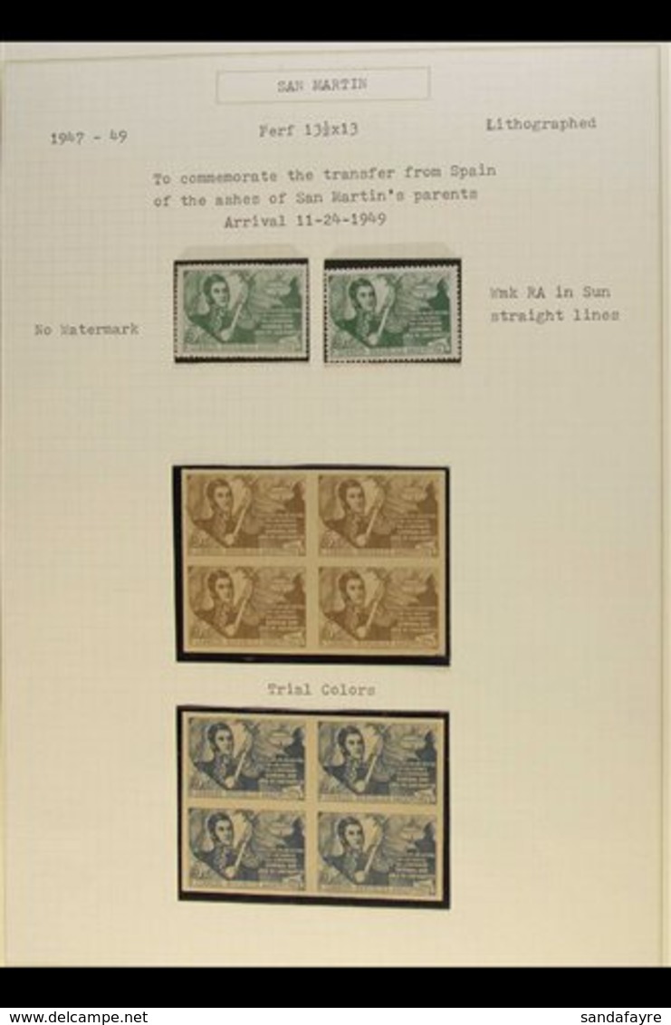 JOSE DE SAN MARTIN - A BEAUTIFUL TOPICAL COLLECTION. 1867-1971 Interesting Mint & Used Collection Of Stamps & Covers In  - Other & Unclassified