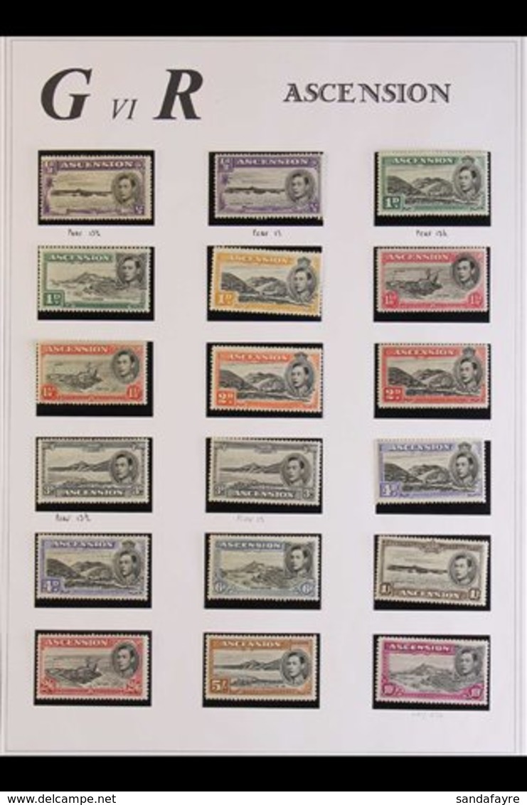 1937-53 FINE MINT COLLECTION Includes 1938-53 Definitives All Different Range With Most Values To 2s6d, 5s, And 10s Incl - Ascension (Ile De L')