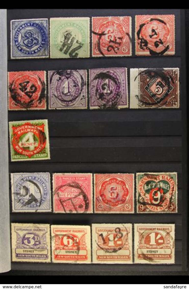 NEW SOUTH WALES RAILWAY STAMPS 1891-1974 Interesting Mostly Used Collection On Stock Pages, Inc 1891 To 3s, 1914 4d, 191 - Other & Unclassified