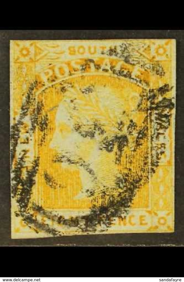 NEW SOUTH WALES 1853 8d Orange Yellow, SG 80, Four Close To Good Margins, Part "36" Cancel. For More Images, Please Visi - Other & Unclassified