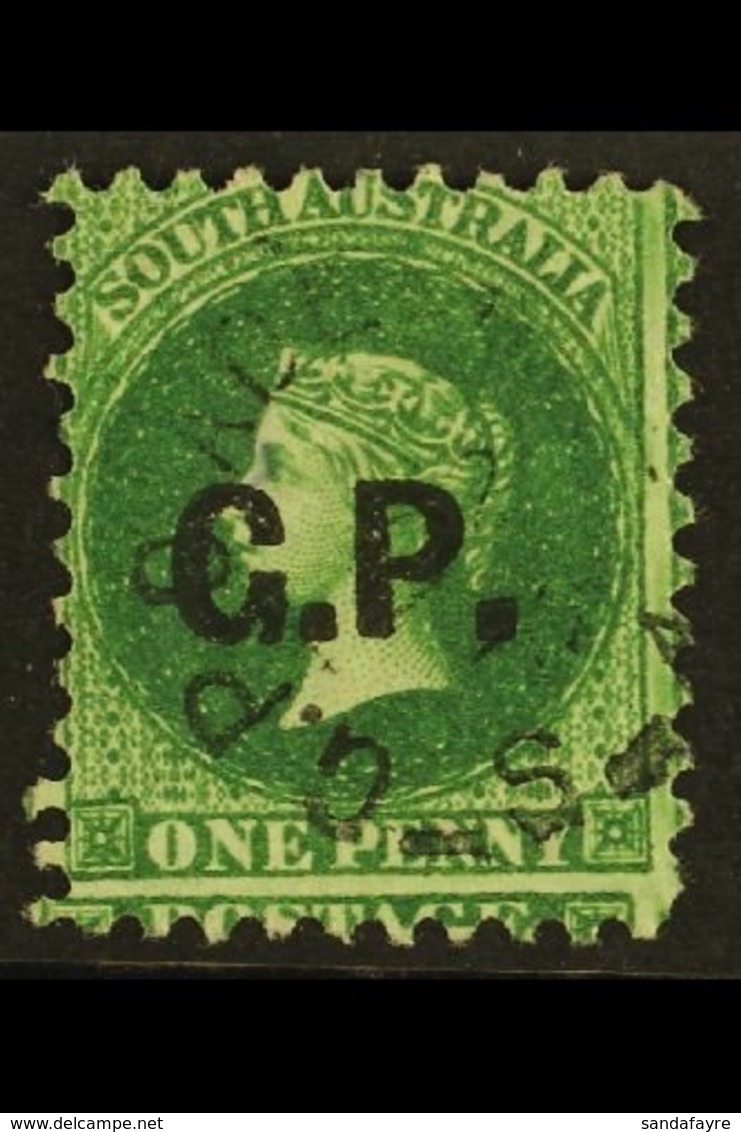 SOUTH AUSTRALIA DEPARTMENTALS - "G.P." (Government Printers) 1870 1d Bright Green, Perf 10, SG 90, Ovptd "G.P.", Superb  - Other & Unclassified