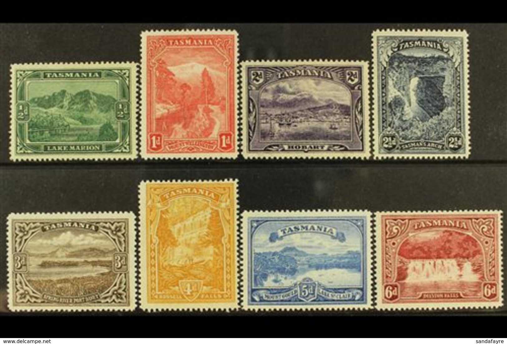 TASMANIA 1899-1900 Pictorials Complete Set, SG 229/36, Very Fine Mint, Very Fresh. (8 Stamps) For More Images, Please Vi - Other & Unclassified