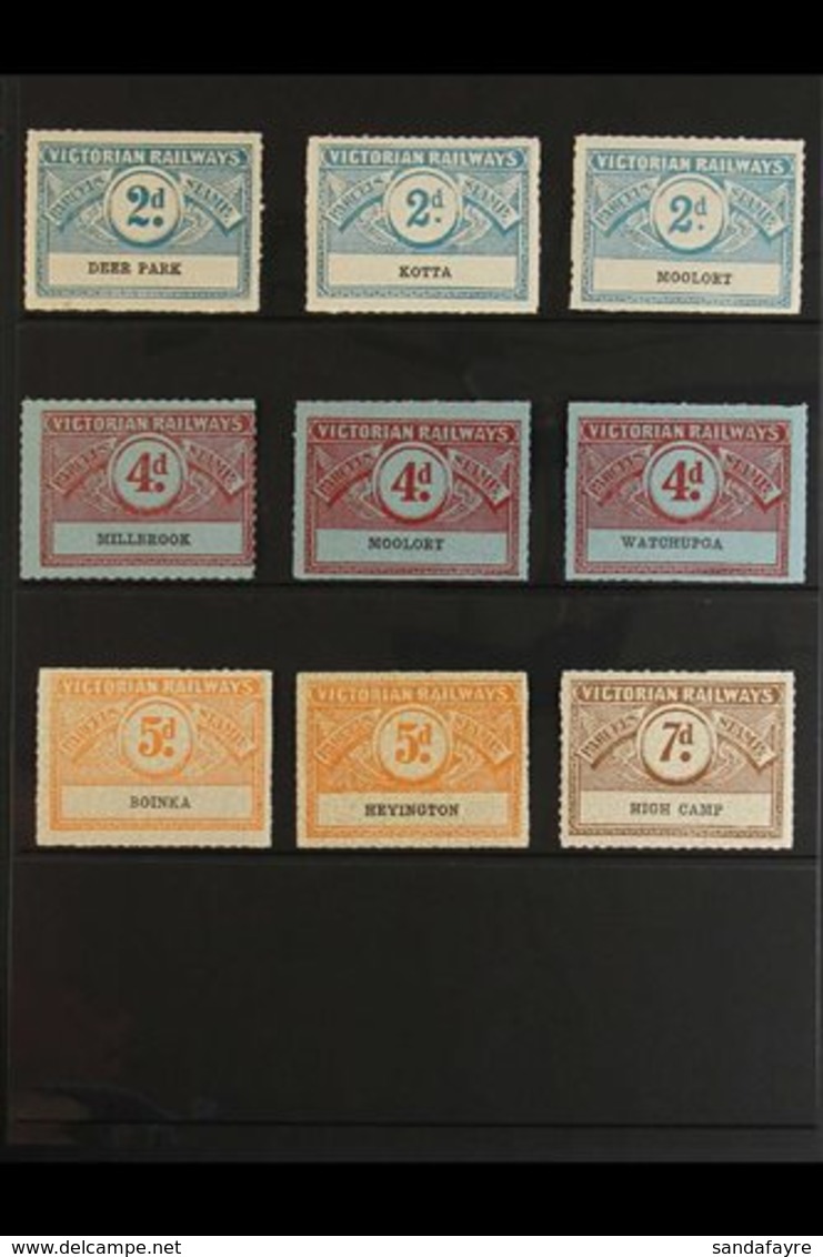 VICTORIA RAILWAY STAMPS 1917-1934 Interesting Mint Collection On Stock Pages, Inc 1917 Range To 7d & 1934 Range To 11d W - Autres & Non Classés