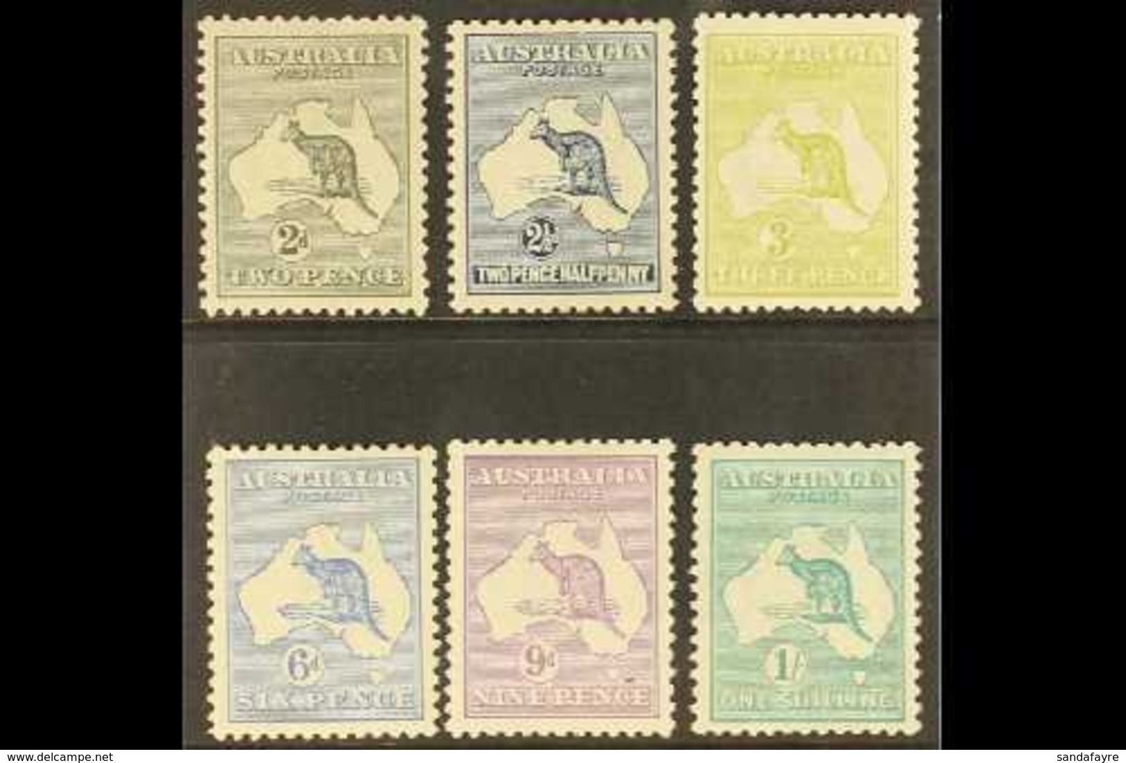 1915-27 Third Watermark Set Complete To 1s, SG 35/40, Lightly Hinged Mint, Fresh And Attractive (6 Stamps) For More Imag - Sonstige & Ohne Zuordnung