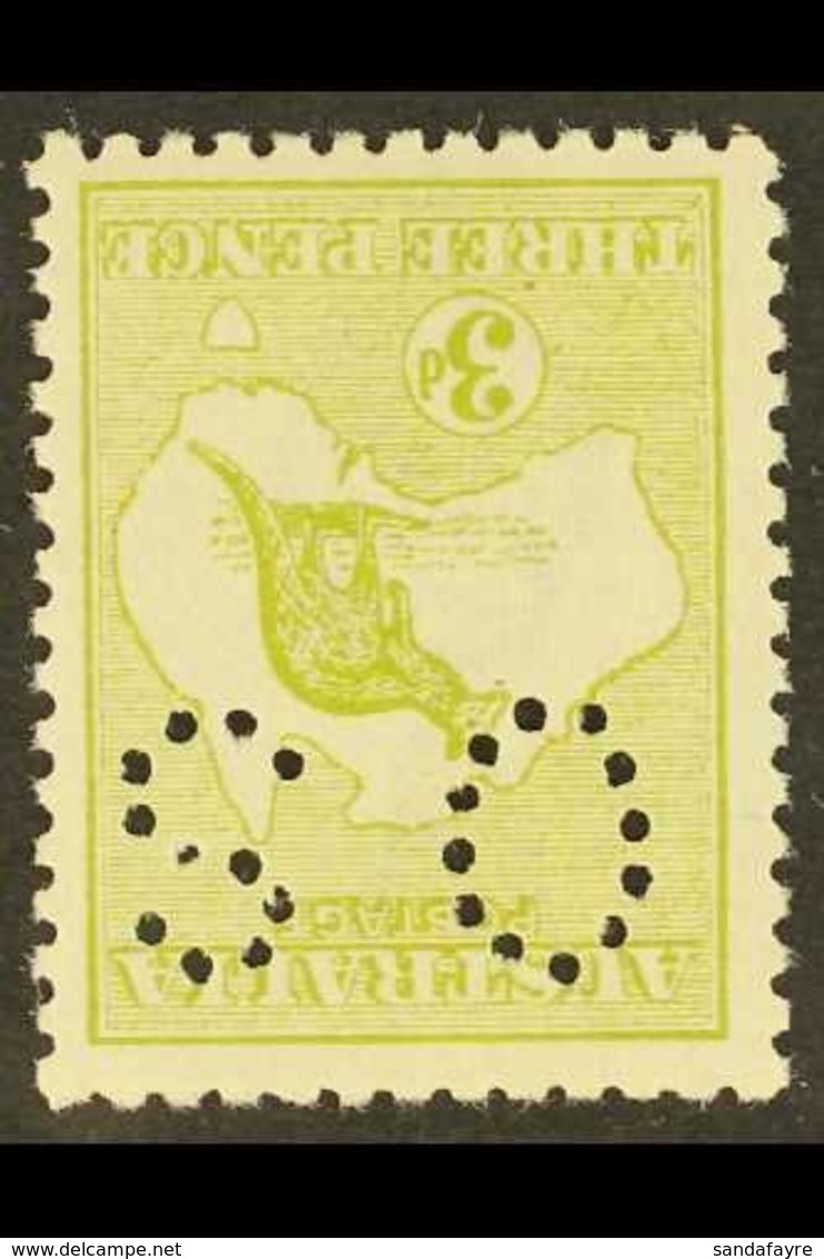 OFFICIALS 1914 3d Olive Die I With WATERMARK INVERTED, SG O20dw, Never Hinged Mint. For More Images, Please Visit Http:/ - Autres & Non Classés