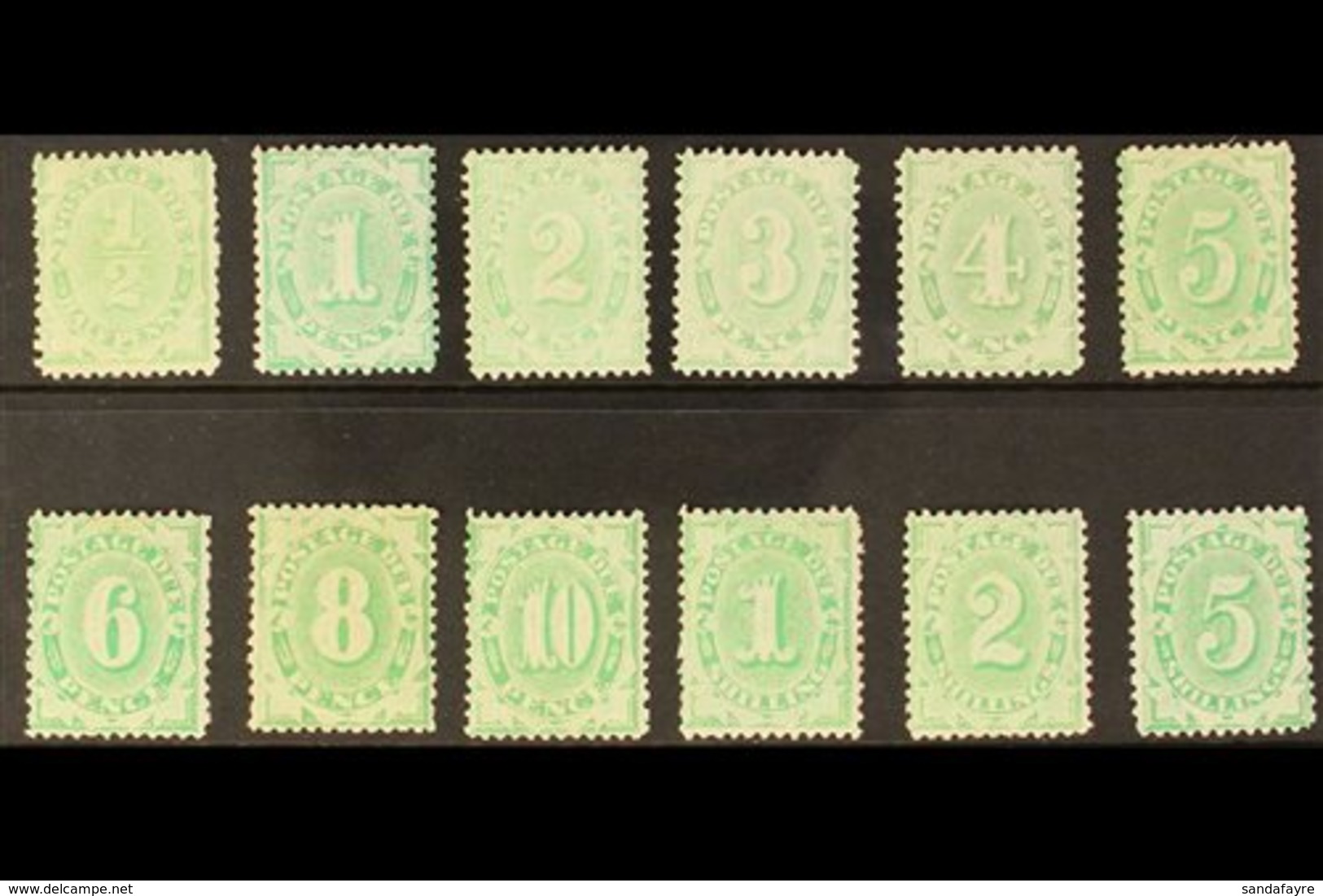 POSTAGE DUE 1902-04 Perf 11½, 12, Compound With 11 Set, Chalk-surfaced Paper, Crown Over NSW Wmk, SG D22/D33, Very Fine  - Other & Unclassified