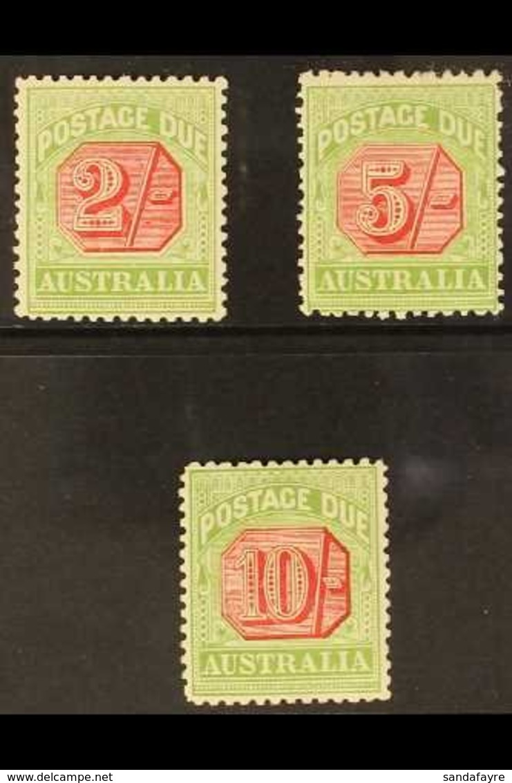 POSTAGE DUE 1909-10 High Values Trio Including 2s, 5s & 10s, SG D70/72, Fine Mint (3 Stamps) For More Images, Please Vis - Sonstige & Ohne Zuordnung