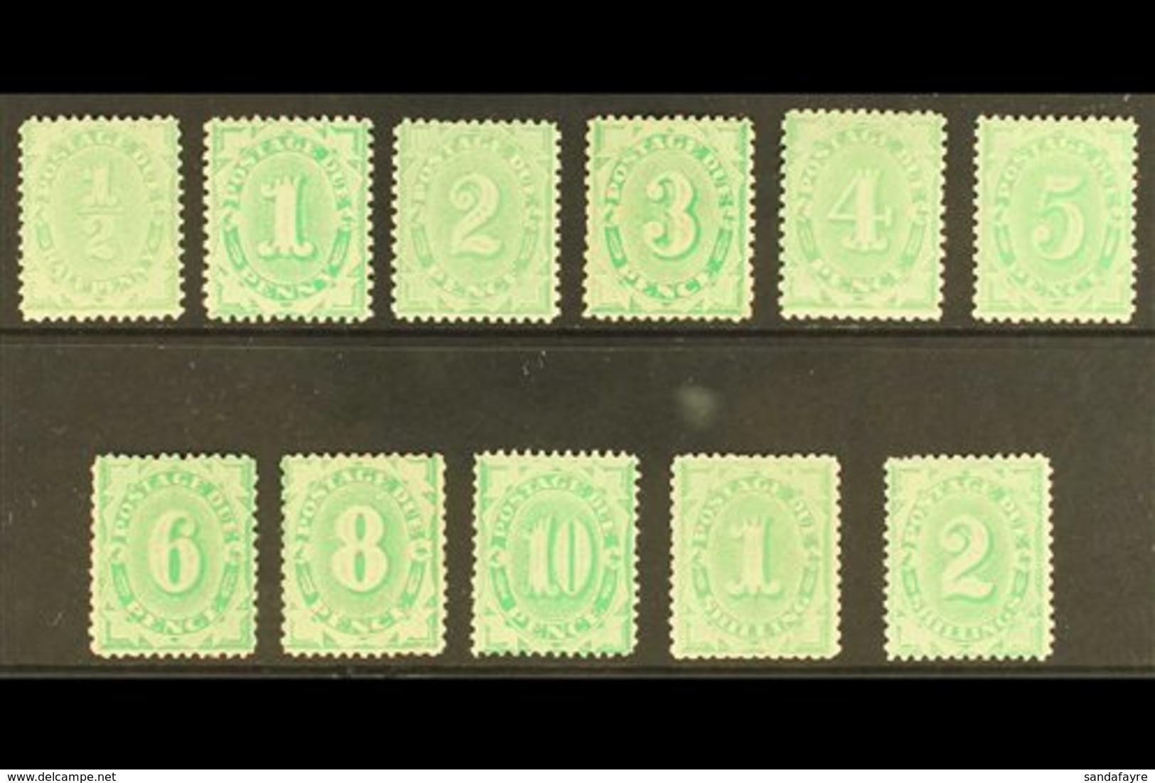 POSTAGE DUES 1902-04 Complete Set To 2s, Perf 11½, 12, Compound With 11, SG D22.32, Fine To Very Fine Mint. (11 Stamps)  - Other & Unclassified