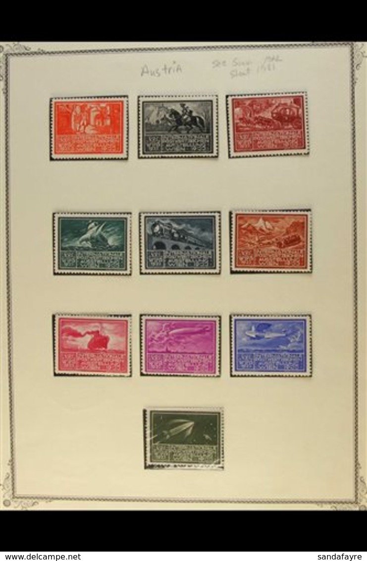 WIPA EXHIBITIONS 1933-1981 Interesting Mint (some Never Hinged) & Used Collection Of Various Labels & Special Reprints I - Other & Unclassified