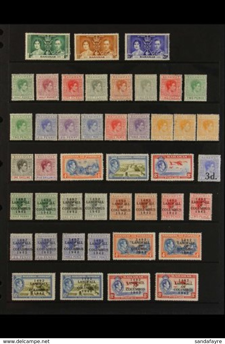 1937-52 USEFUL MINT ASSEMBLY Presented On Stock Pages & Includes 1938-52 Definitive Range To 5s, 1942 Landfall Opt'd Set - Sonstige & Ohne Zuordnung