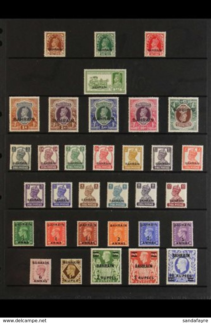 1938-1952 VERY FINE MINT COLLECTION. An Attractive, ALL DIFFERENT Collection Presented On Stock Pages That Includes 1938 - Bahreïn (...-1965)