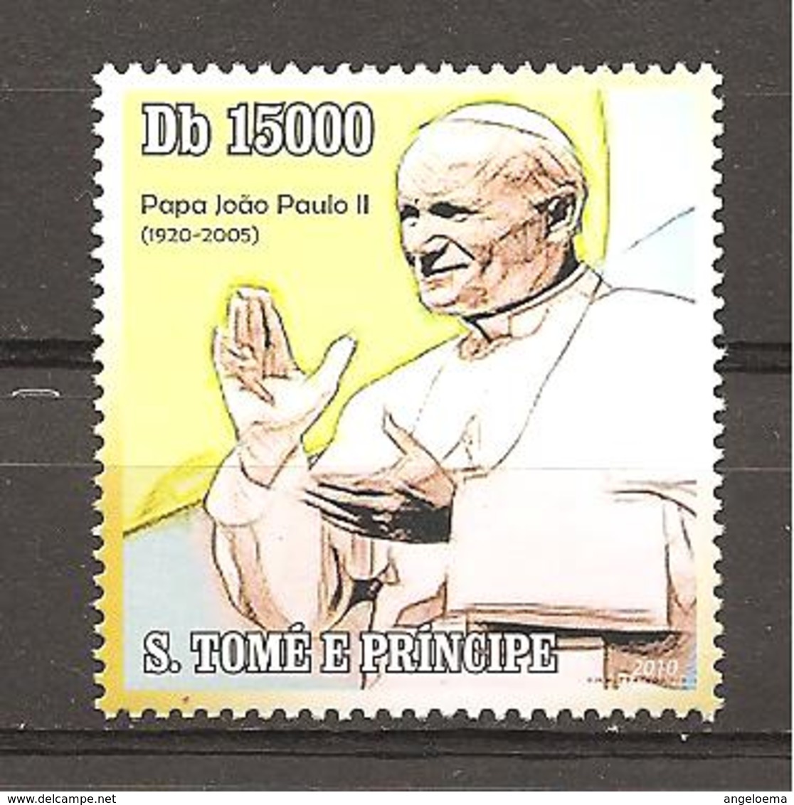 S.TOME'& PRINCIPE - 2010 90° Anniv. Nascita GIOVANNI PAOLO II  1v.  Nuovo** MNH - Papi