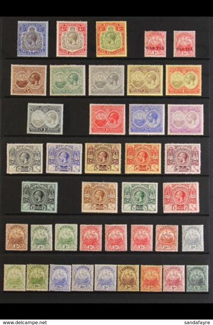 1918-36 VERY FINE MINT COLLECTION Presented On A Pair Of Stock Pages That Includes 1918-22 "Key Plate" 2s, 4s & 5s, 1920 - Bermuda