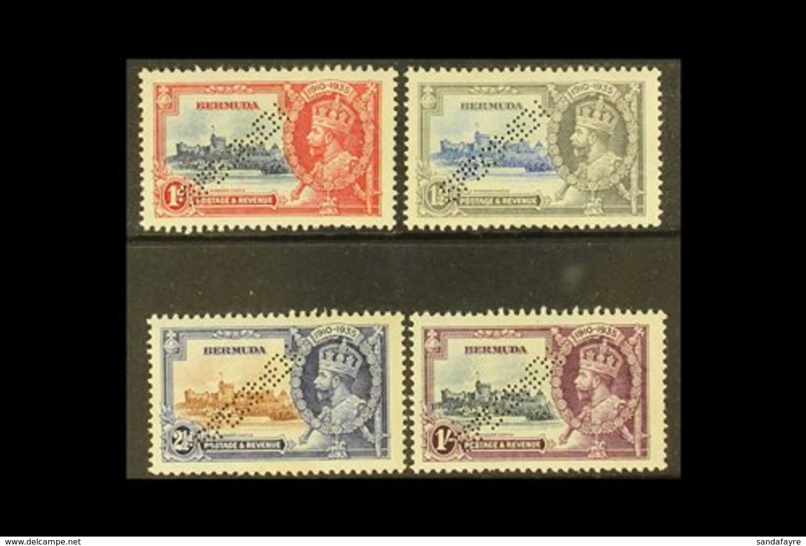 1935 SPECIMEN Silver Jubilee Set Complete, Perforated "Specimen", SG 94s/97s, Mint, Part O.g Or Without Gum. (4 Stamps)  - Bermuda