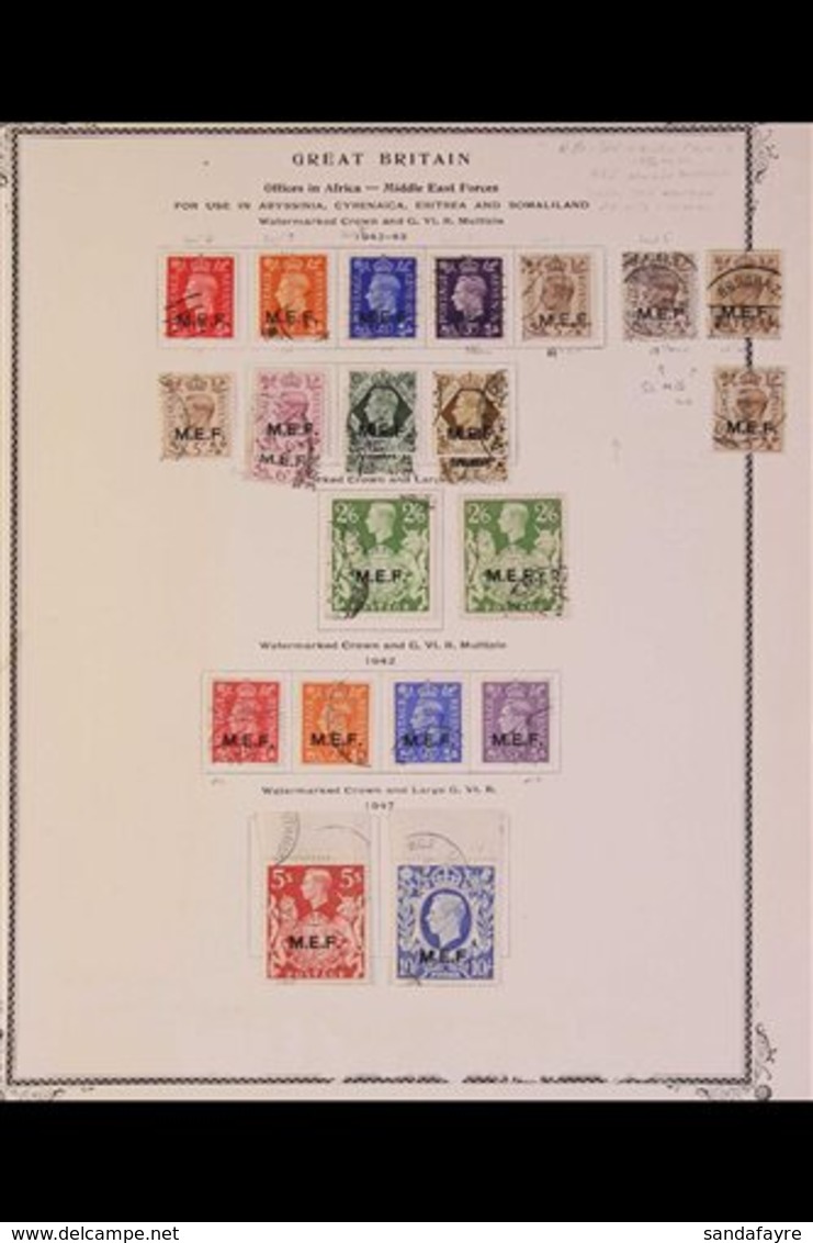 1942-51 USED COLLECTION A Most Useful Assembly On Printed Pages With Sets Or Better Values, Note 1943-7 "M.E.F." Ovpts S - Africa Oriental Italiana