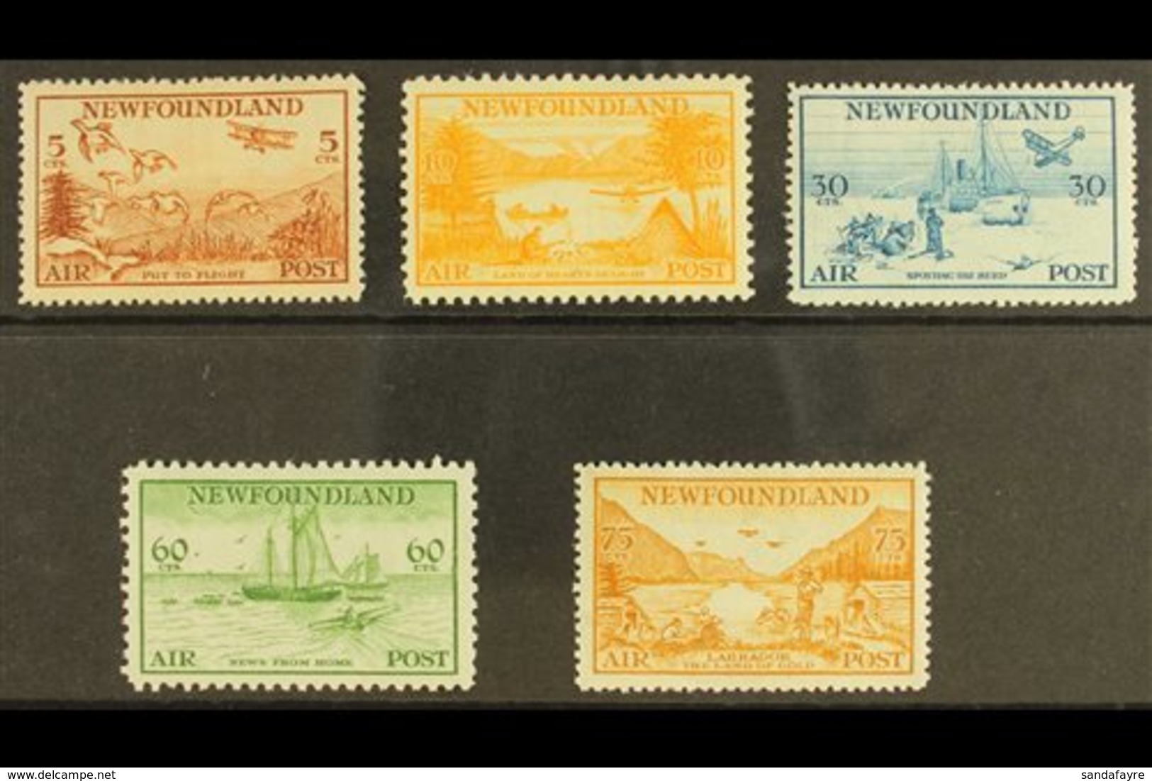 1933 Air Set Complete, SG 230/34, Very Fine Mint (the 30c, 60c & 75c Values Never Hinged) 5 Stamps. For More Images, Ple - Other & Unclassified