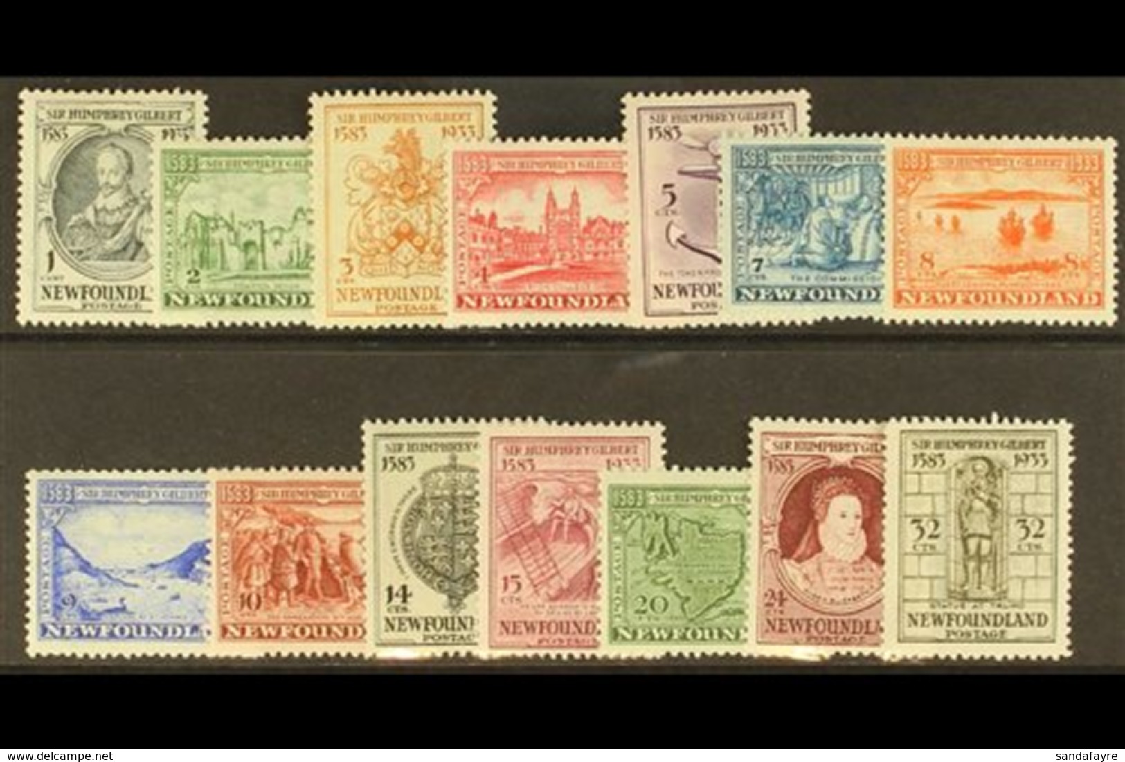 1933 Sir Humphrey Gilbert Set Complete, SG 236/49, Very Fine Mint. (14 Stamps) For More Images, Please Visit Http://www. - Other & Unclassified